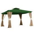 Green 10 x 12 Replacement Canopy Top Cover for Gazebo U5147