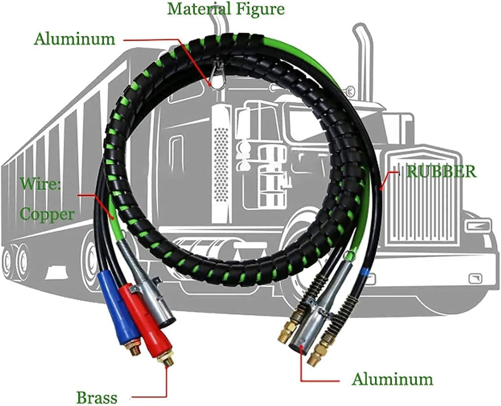 12 ft 3-in-1 Semi Trailer Air Hose Assembly Q43493