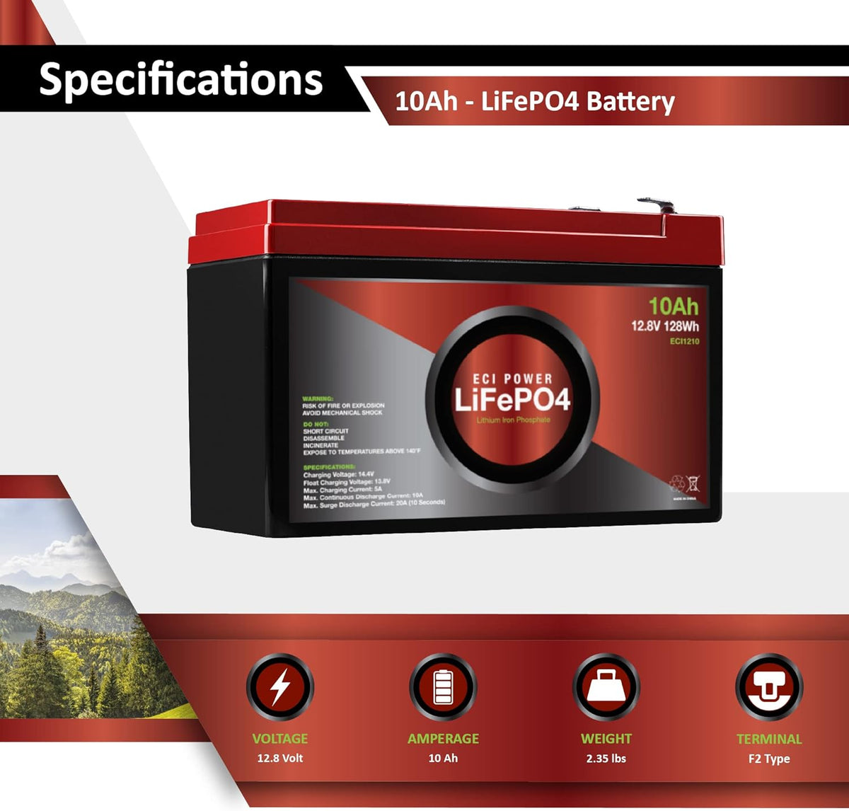 12V 50Ah Lithium LiFePO4 Deep Cycle Rechargeable Battery G390741