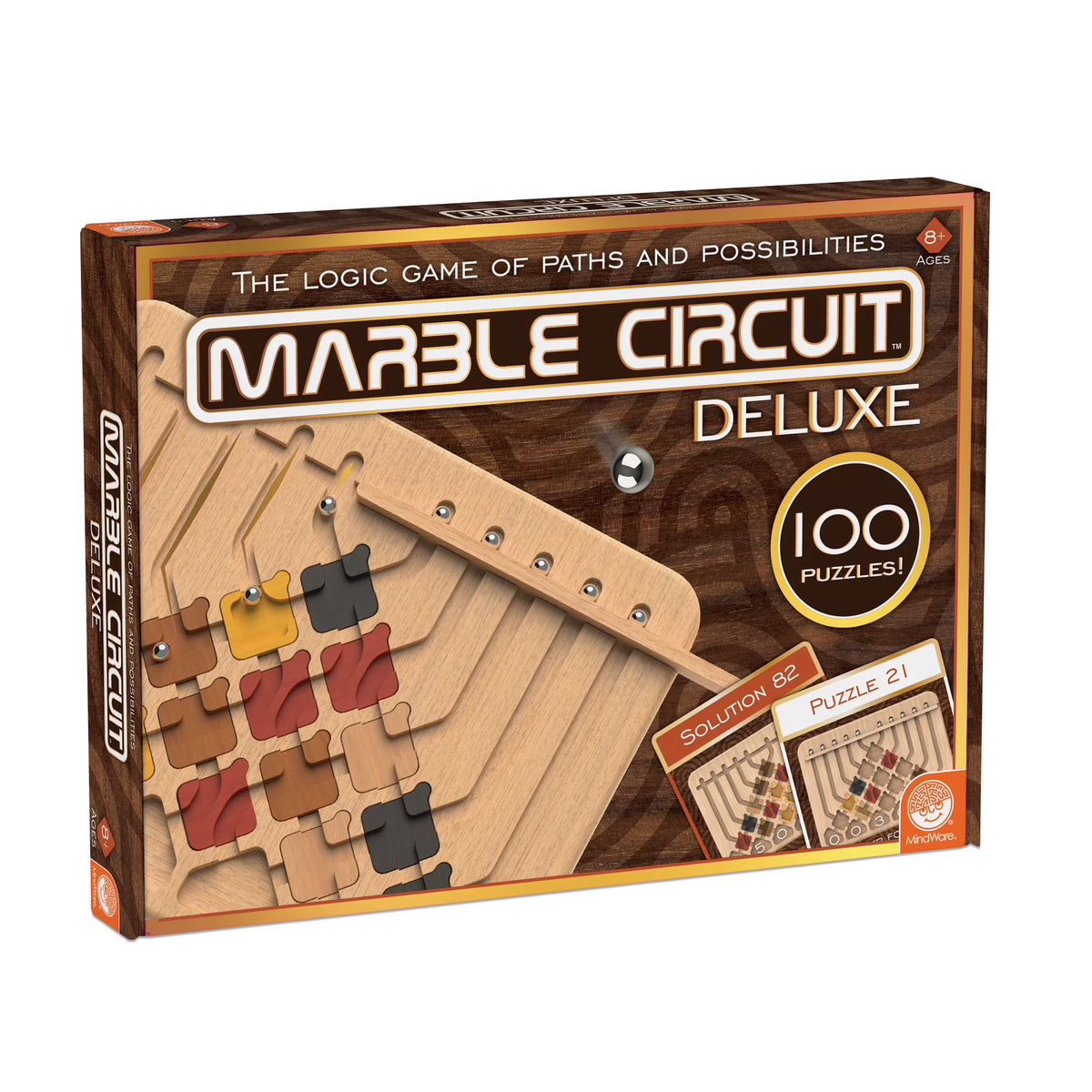 Marble Circuit Deluxe Game - 100 Puzzles - Logic Game M17653