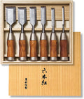 6-piece Japanese Wood Chisel Set with Red Oak Handle S9894