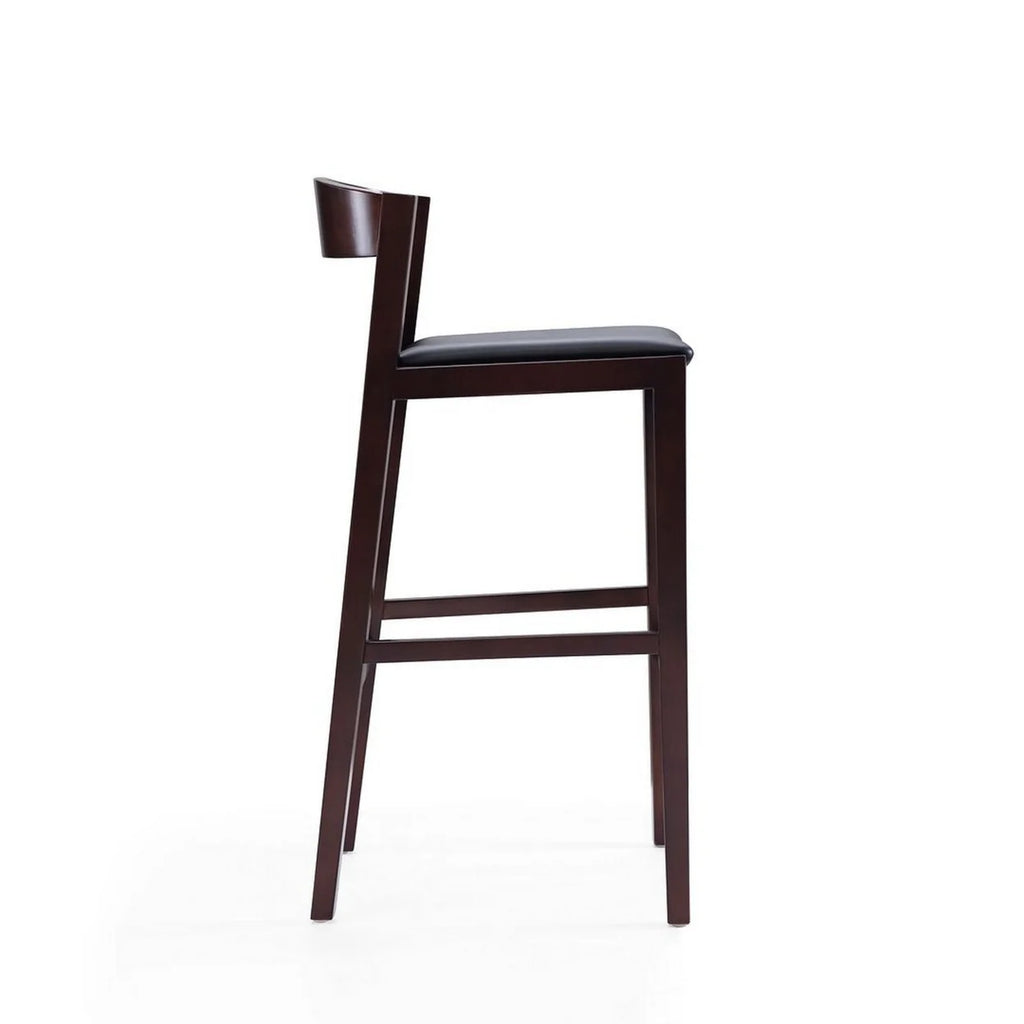 Black Faux Leather Barstool S8140