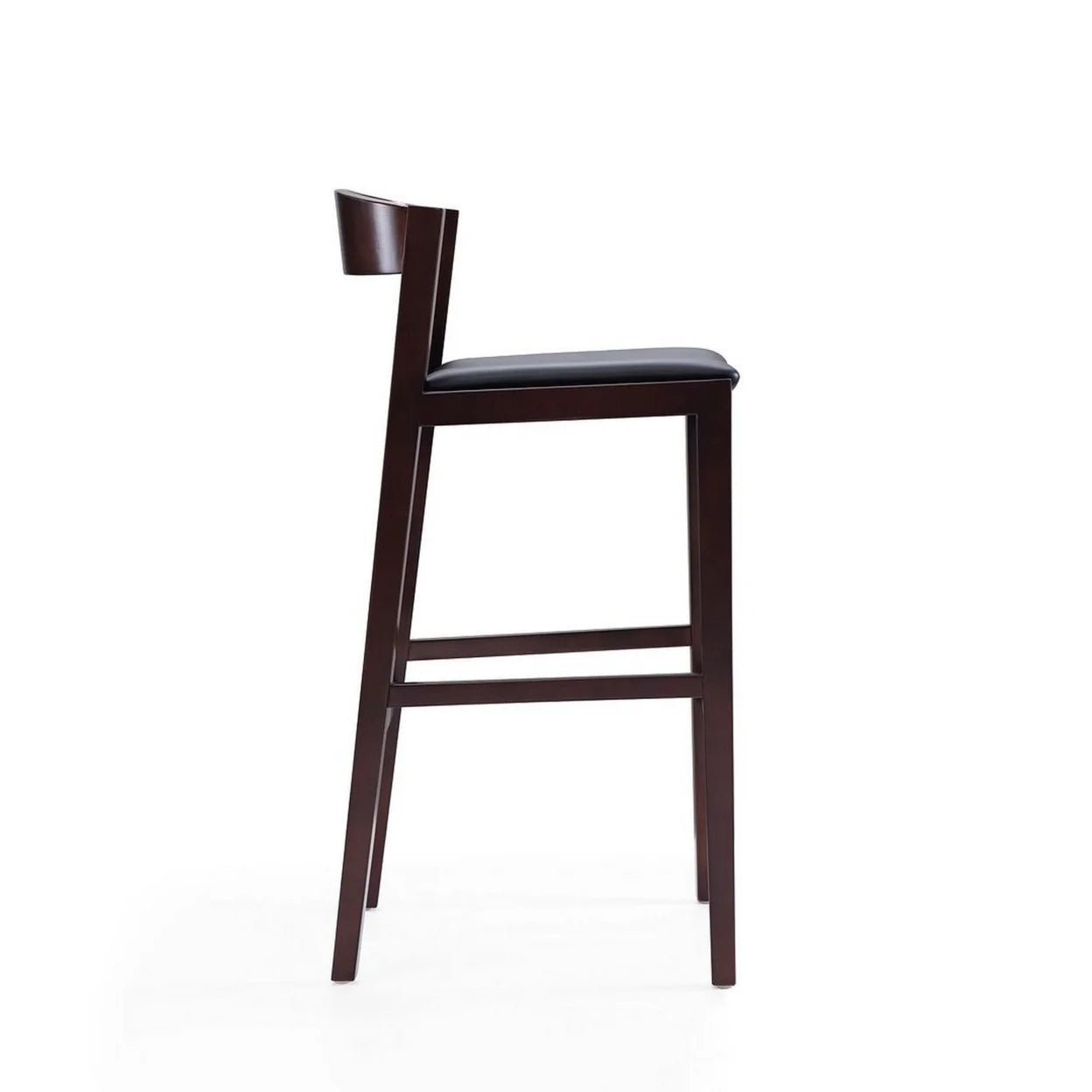 Black Faux Leather Barstool S8140