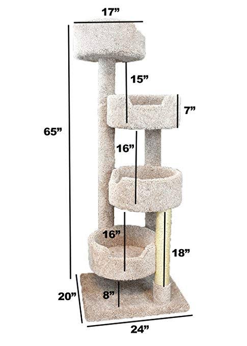 Beige Cat Condo E55919