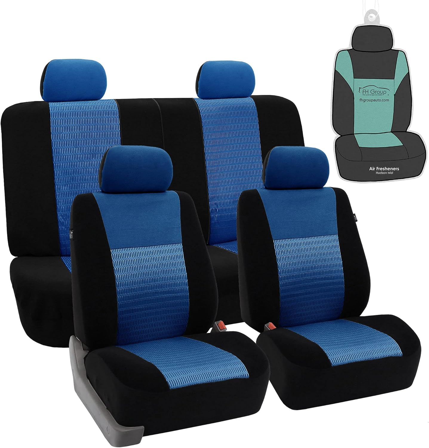 Blue/Black Full Set Car Seat Covers A4072