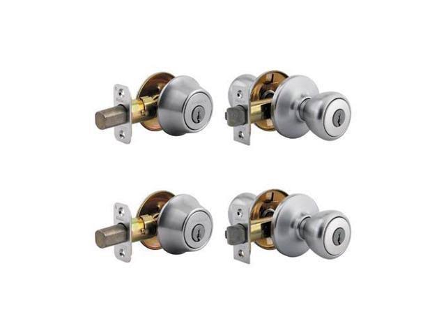 Satin Nickel Combo Lockset A901164