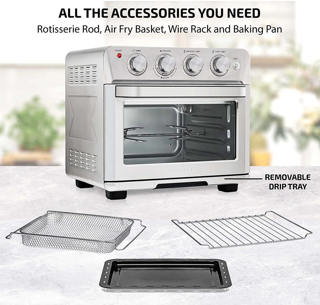 Silver Air Fryer Toaster Oven Combo Q527974