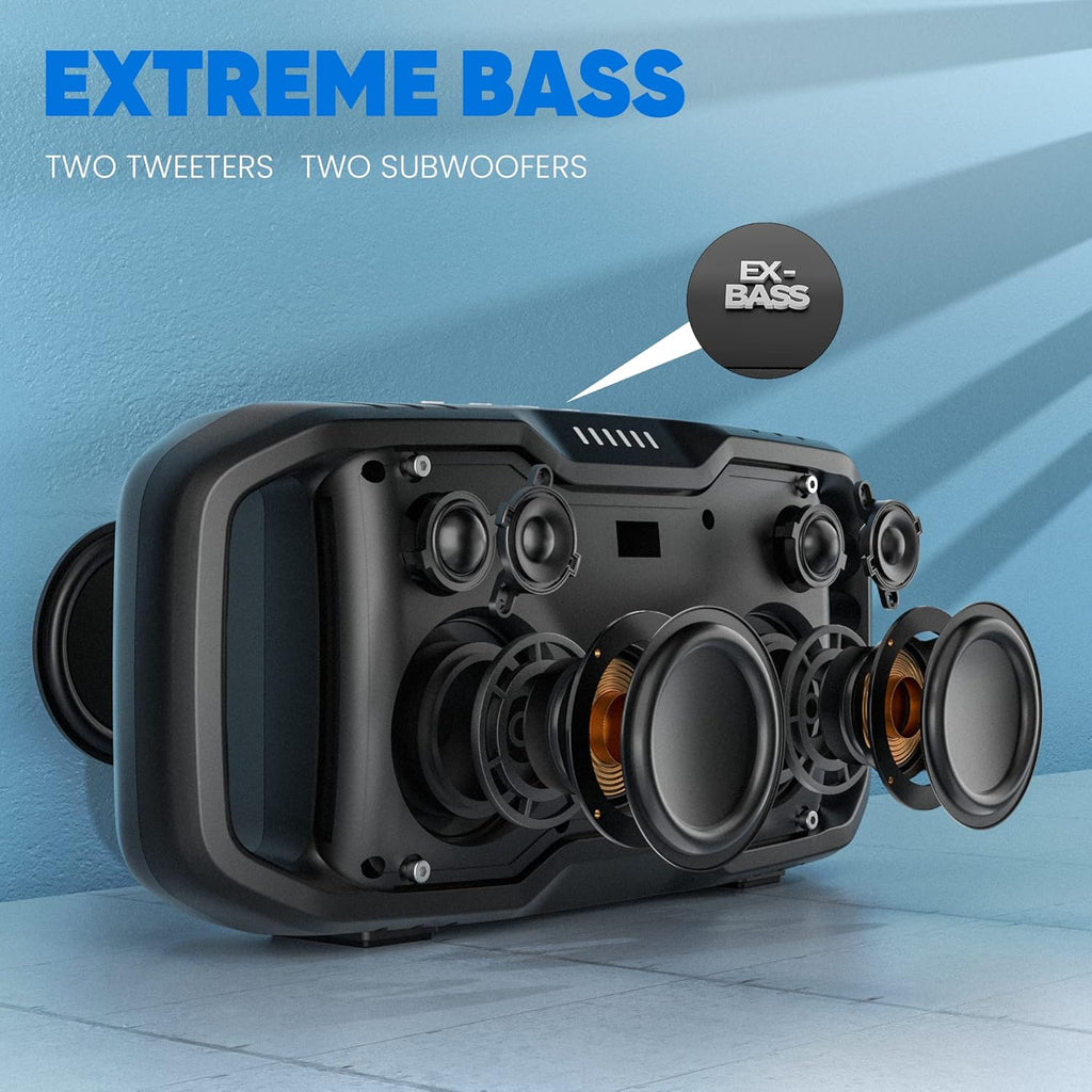Portable Wireless Bluetooth Speaker with Subwoofer V6398
