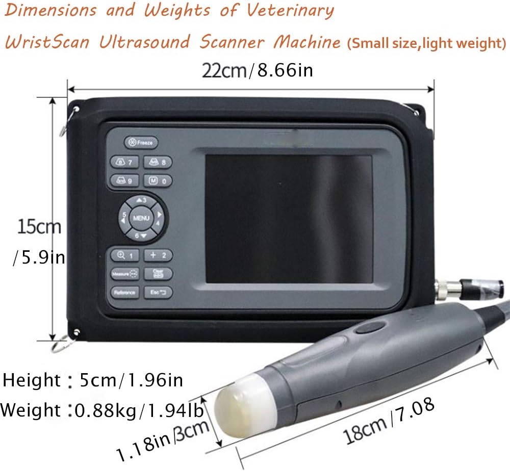 Handheld Portable Veterinary Ultrasound Machine with 3.5MHz Mechanical Sector Probe E366