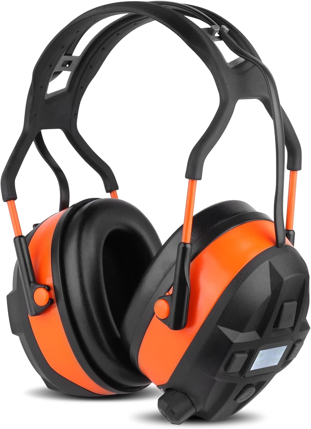 Orange Bluetooth Wireless Noise Cancelling Safety Ear Muffs Headphones I68045