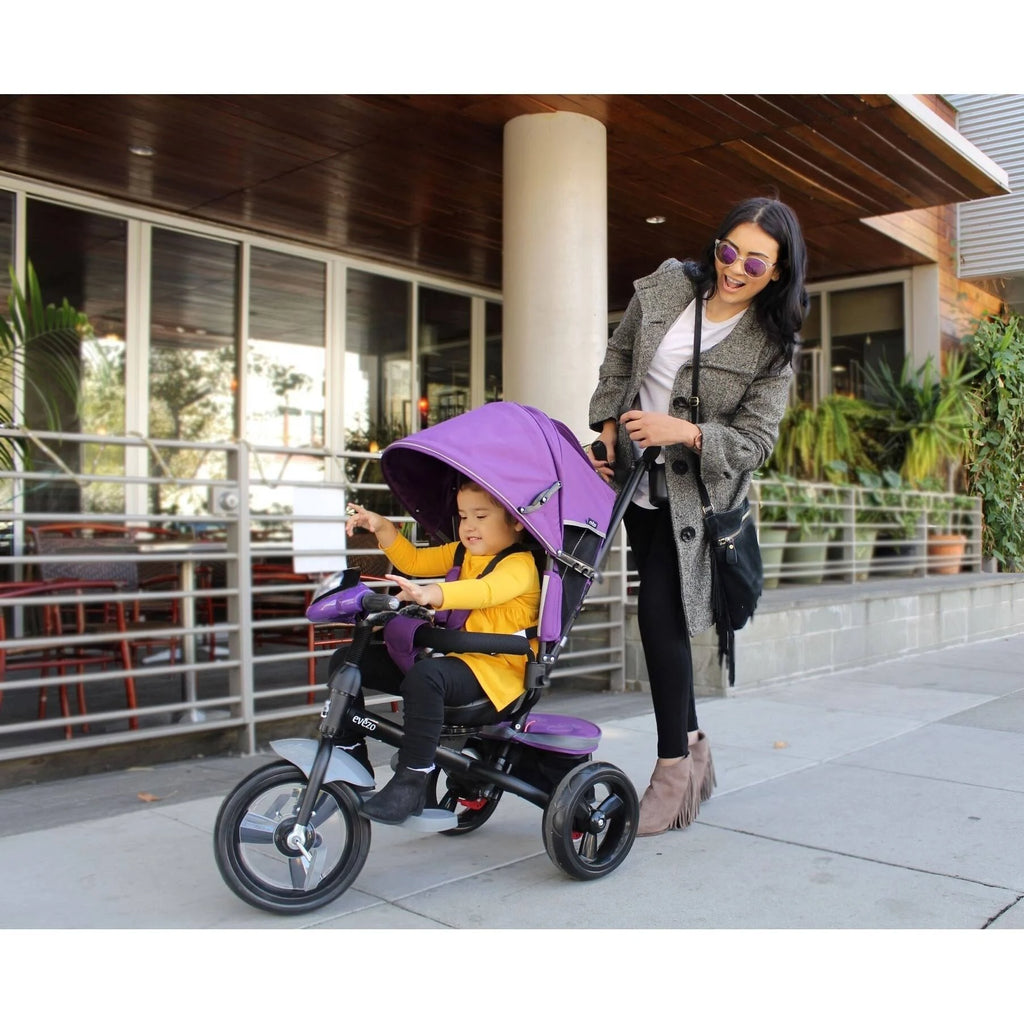 Pink 4-in-1 Full Canopy Stroller Trike E8125