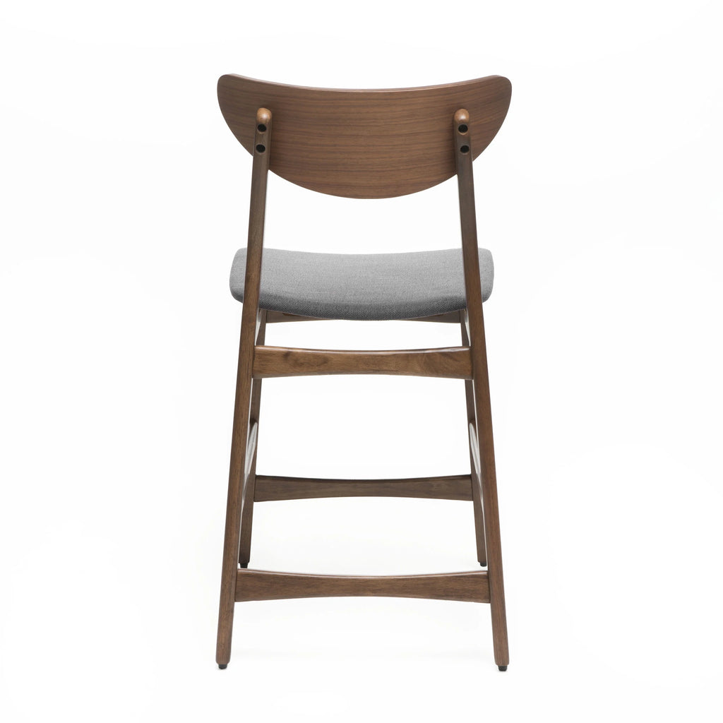 Dark Grey Fabric Counter Chair, Set of 2 Q8110