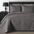 Grey Oversized 3-Piece Coverlet Set R800