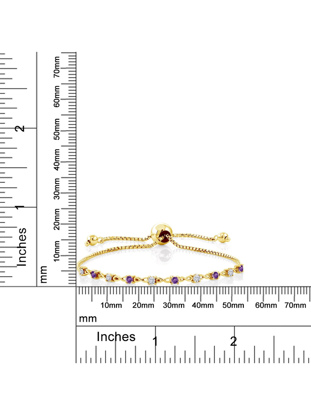 Purple Amethyst Bracelet with Moissanite (0.63 Cttw) J457682
