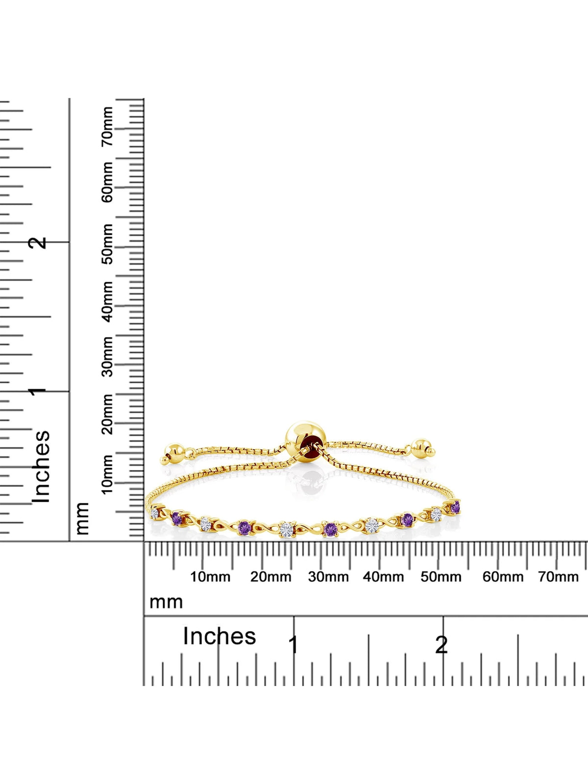 Purple Amethyst Bracelet with Moissanite (0.63 Cttw) J457682