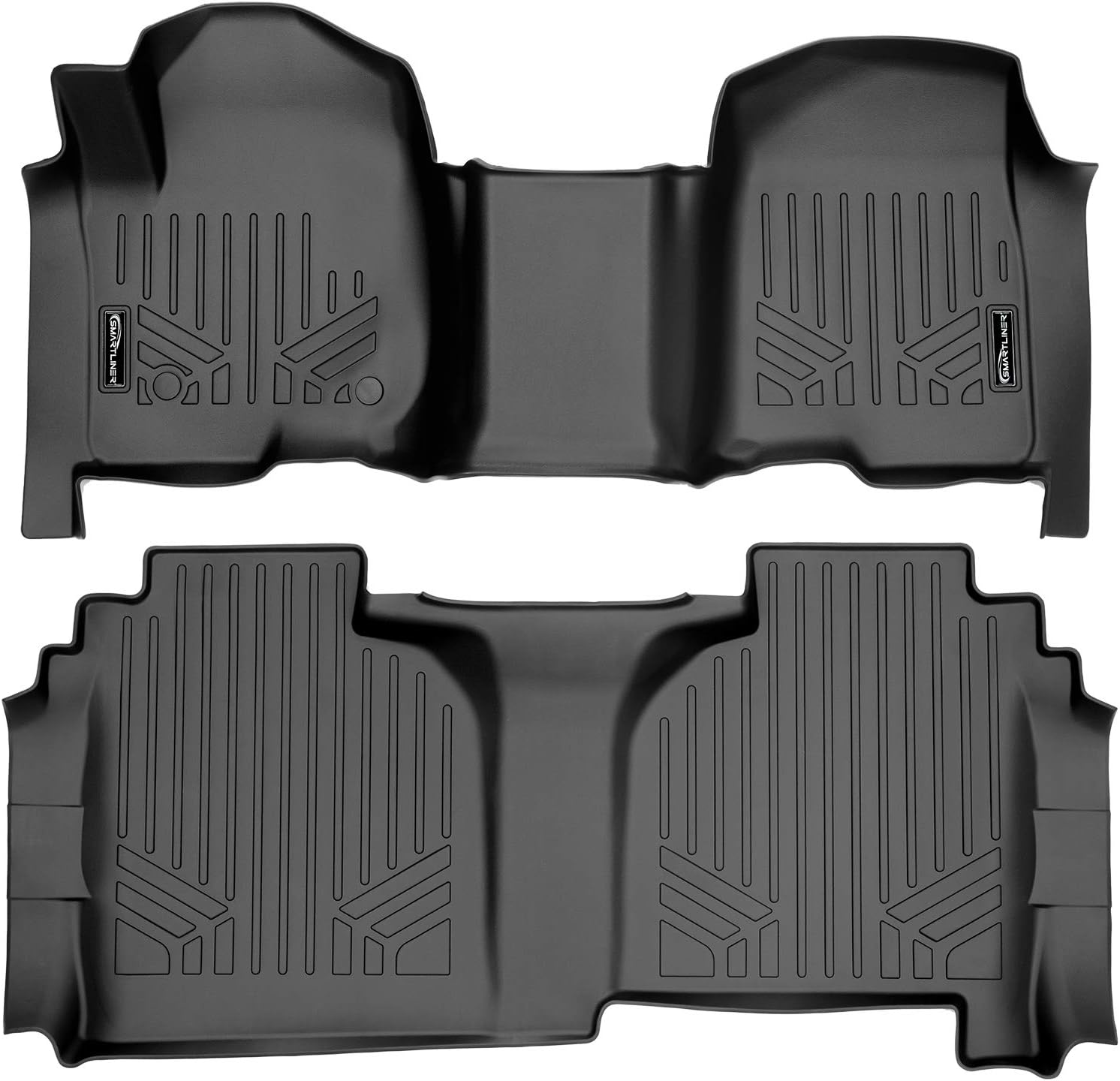 Custom Fit Floor Mats 2 Row Liner Set Black V9013