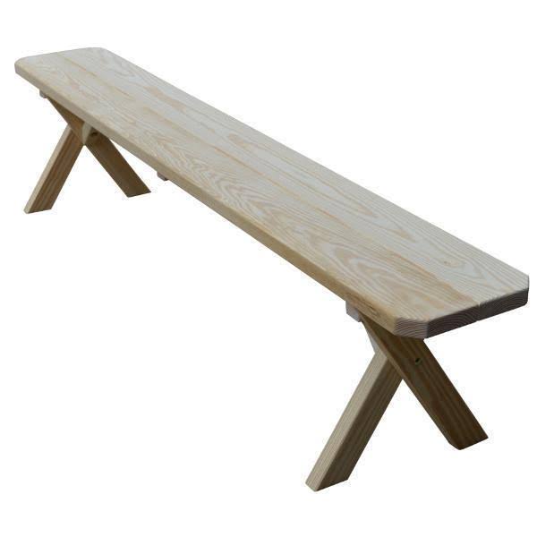 Mushroom Stain 6ft Picnic Crossleg Bench R35603