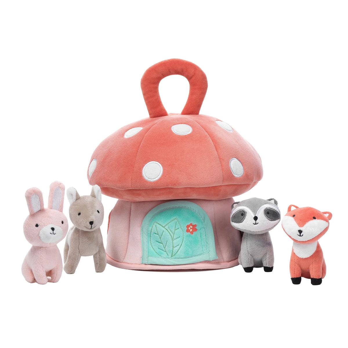 Interactive Plush Mushroom House with Stuffed Animal Toys H459627