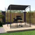 BBQ Gazebo Sun Shade Shelter Anthracite Steel 7.1ft x 4.9ft x 7.2ft Q1296