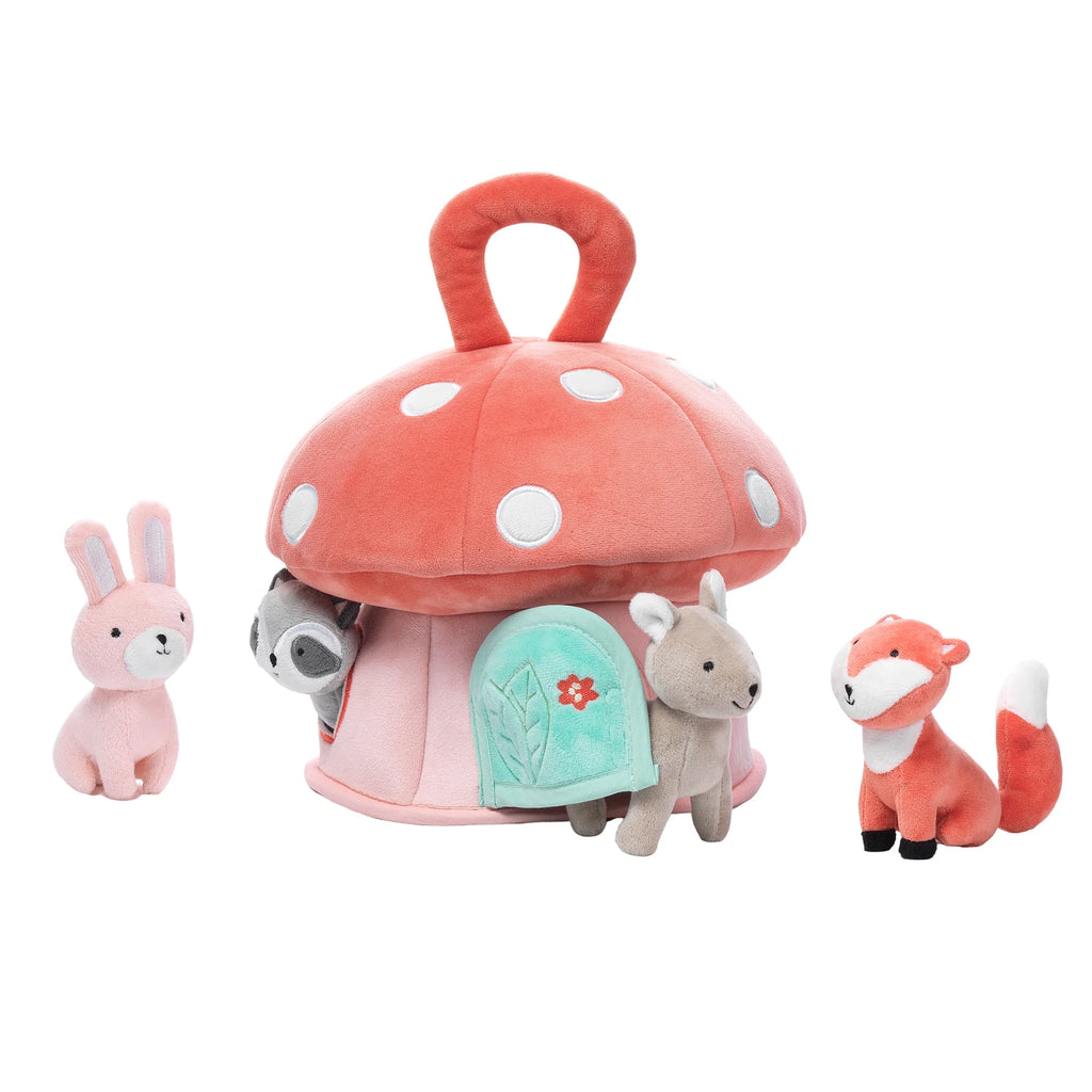 Interactive Plush Mushroom House with Stuffed Animal Toys H459627