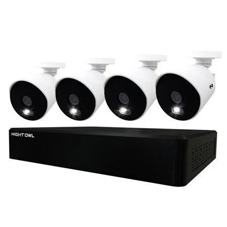 12 Channel 4K Wired DVR with 4 Wired Light Cameras and 1TB HDD E699