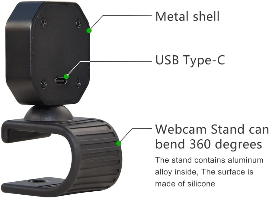 HD Live Streaming Webcam USB Autofocus, 2560x1440P / 1080P 30FPS UVC Computer Camera D827