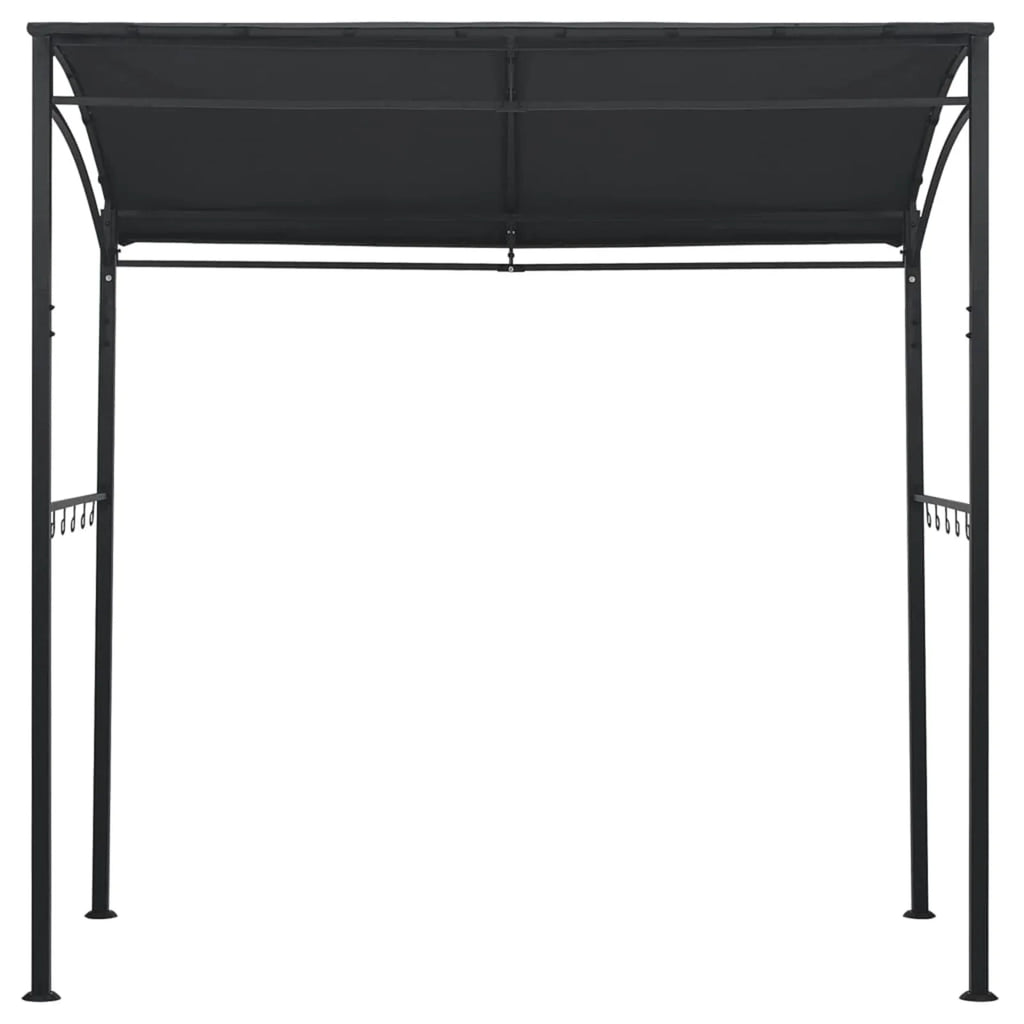 BBQ Gazebo Sun Shade Shelter Anthracite Steel 7.1ft x 4.9ft x 7.2ft Q1296