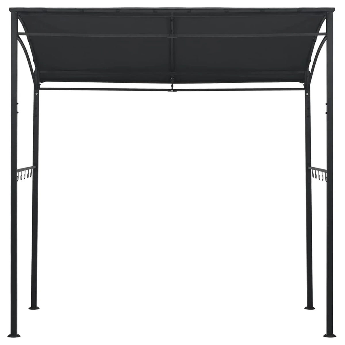 BBQ Gazebo Sun Shade Shelter Anthracite Steel 7.1ft x 4.9ft x 7.2ft Q1296