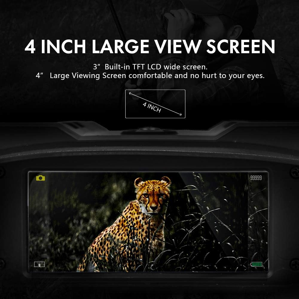 2297ft/700m Digital Night Vision Binoculars 1080P Infrared Night Vision Goggles with 64G Card F86607