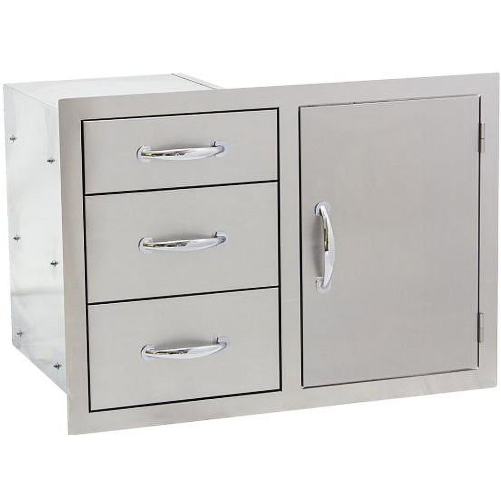 33-Inch Stainless Steel Flush Mount Access Door & Triple Drawer Combo R359