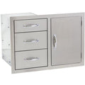 33-Inch Stainless Steel Flush Mount Access Door & Triple Drawer Combo R359