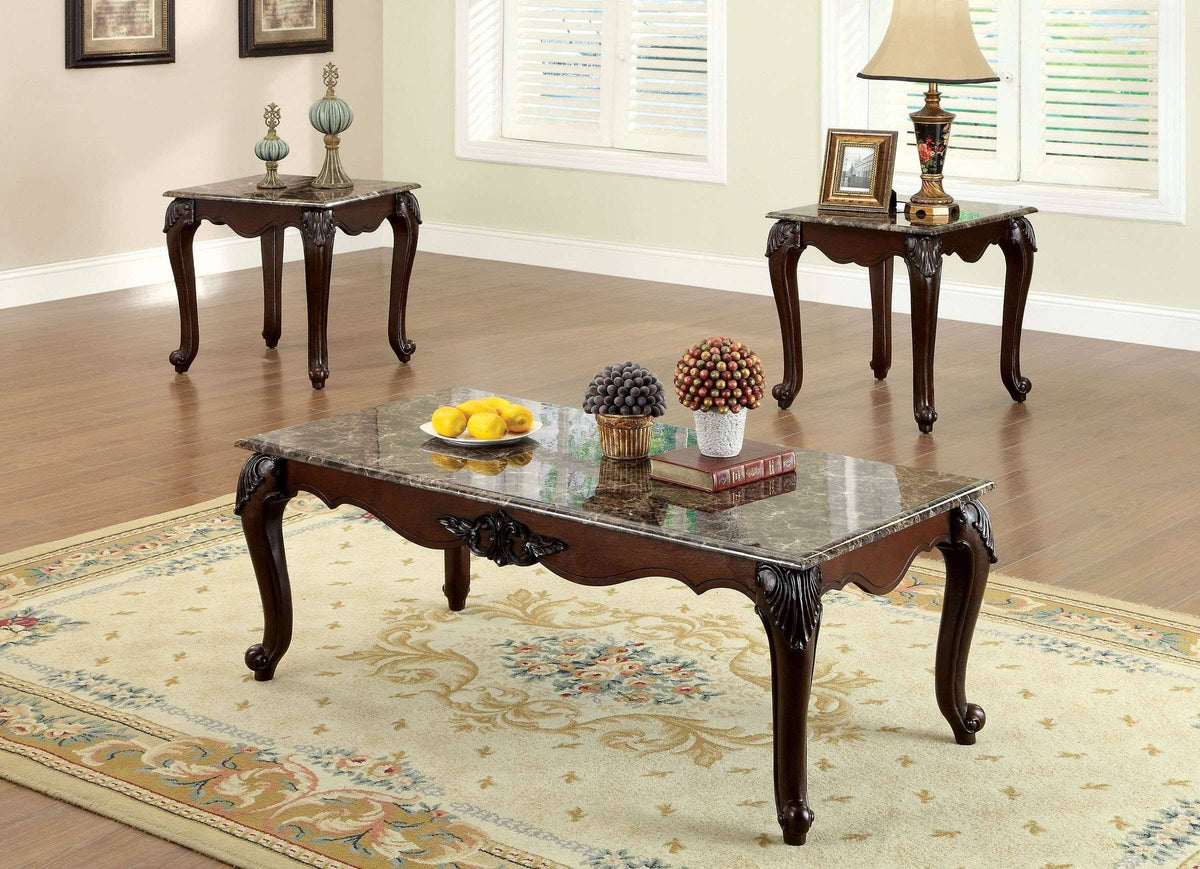 Dark Cherry 3 Piece Table Set A52967