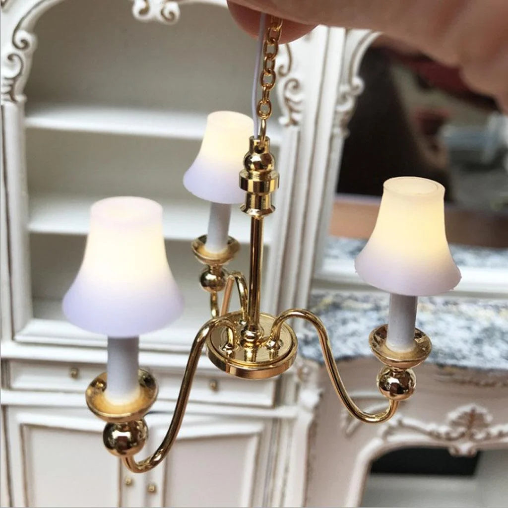 1/12 Miniature Ceiling LED Lamp with Button Battery Y27280