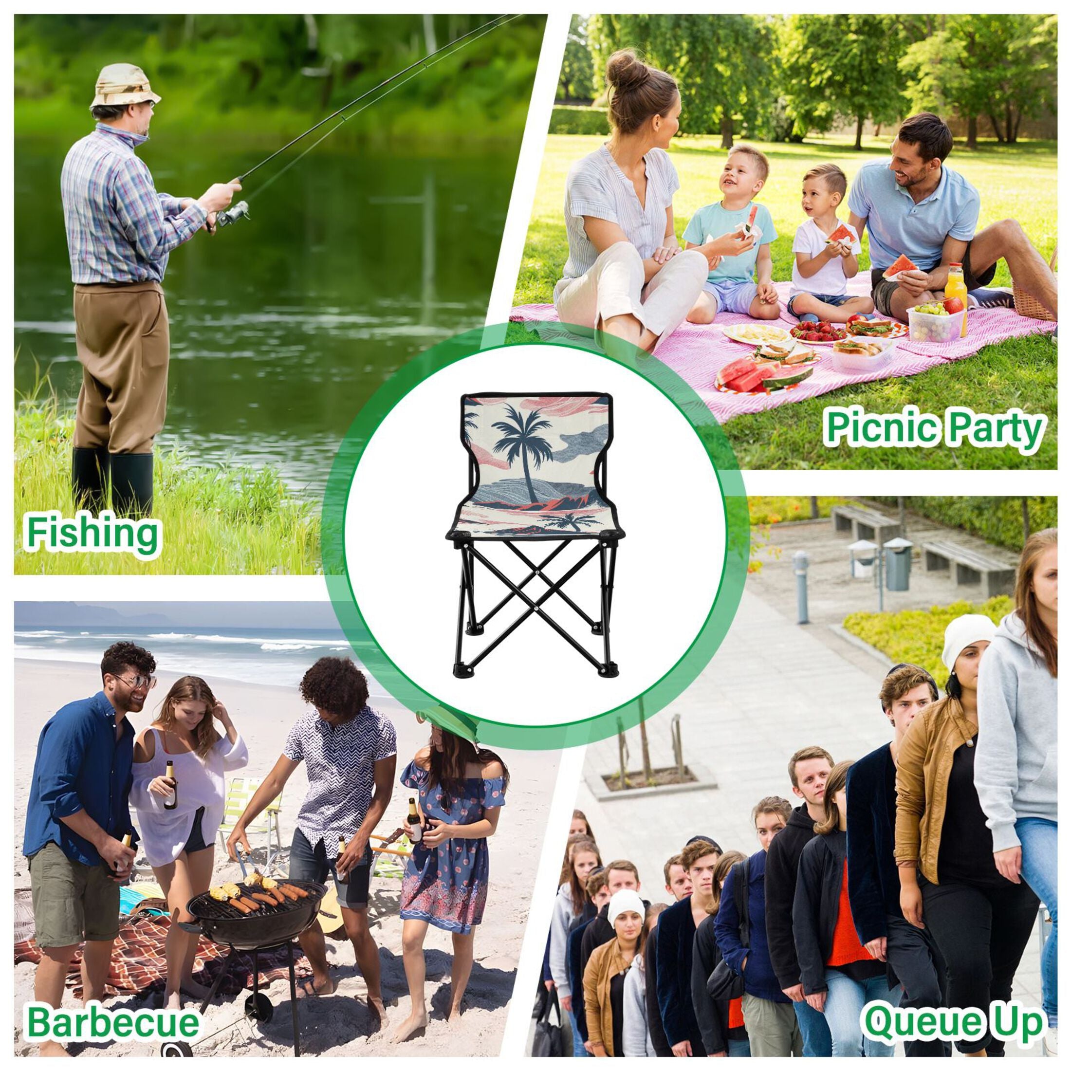 Portable Camping Chair with Carry Bag Q318