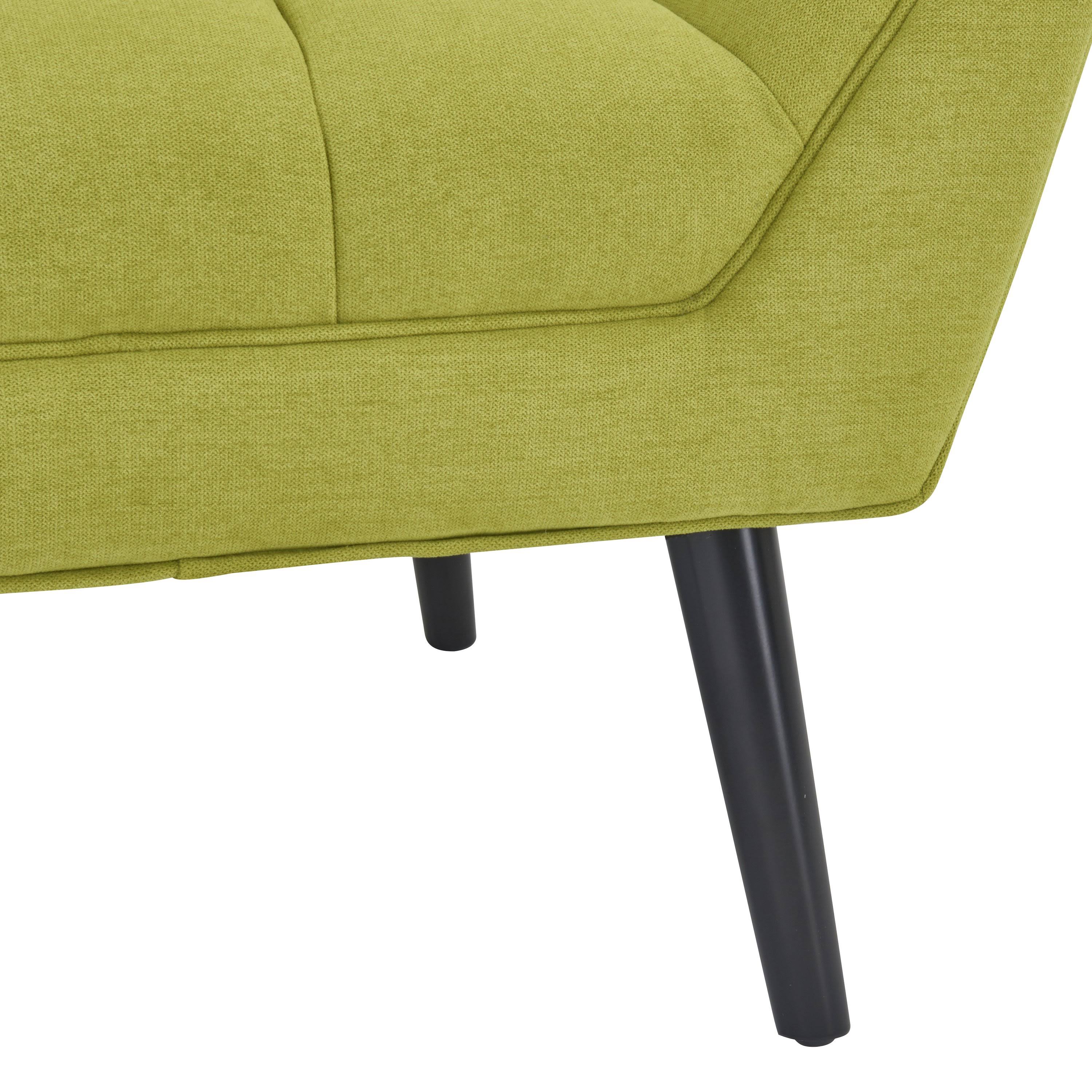 Medium Blue Velour Channel Tufted Armchair H65479