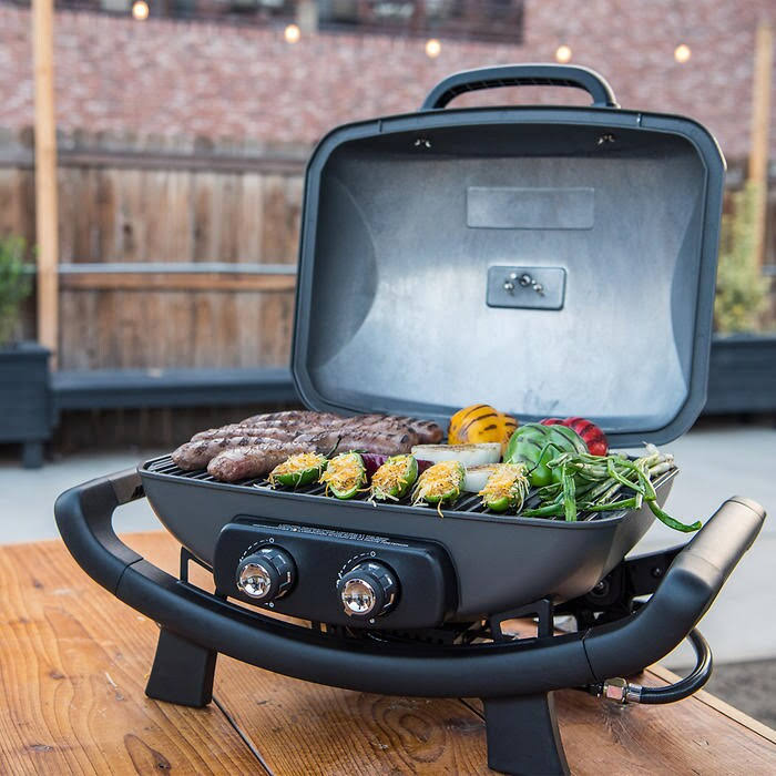 2 Burner Cast Aluminum Table Top Gas Grill G17869