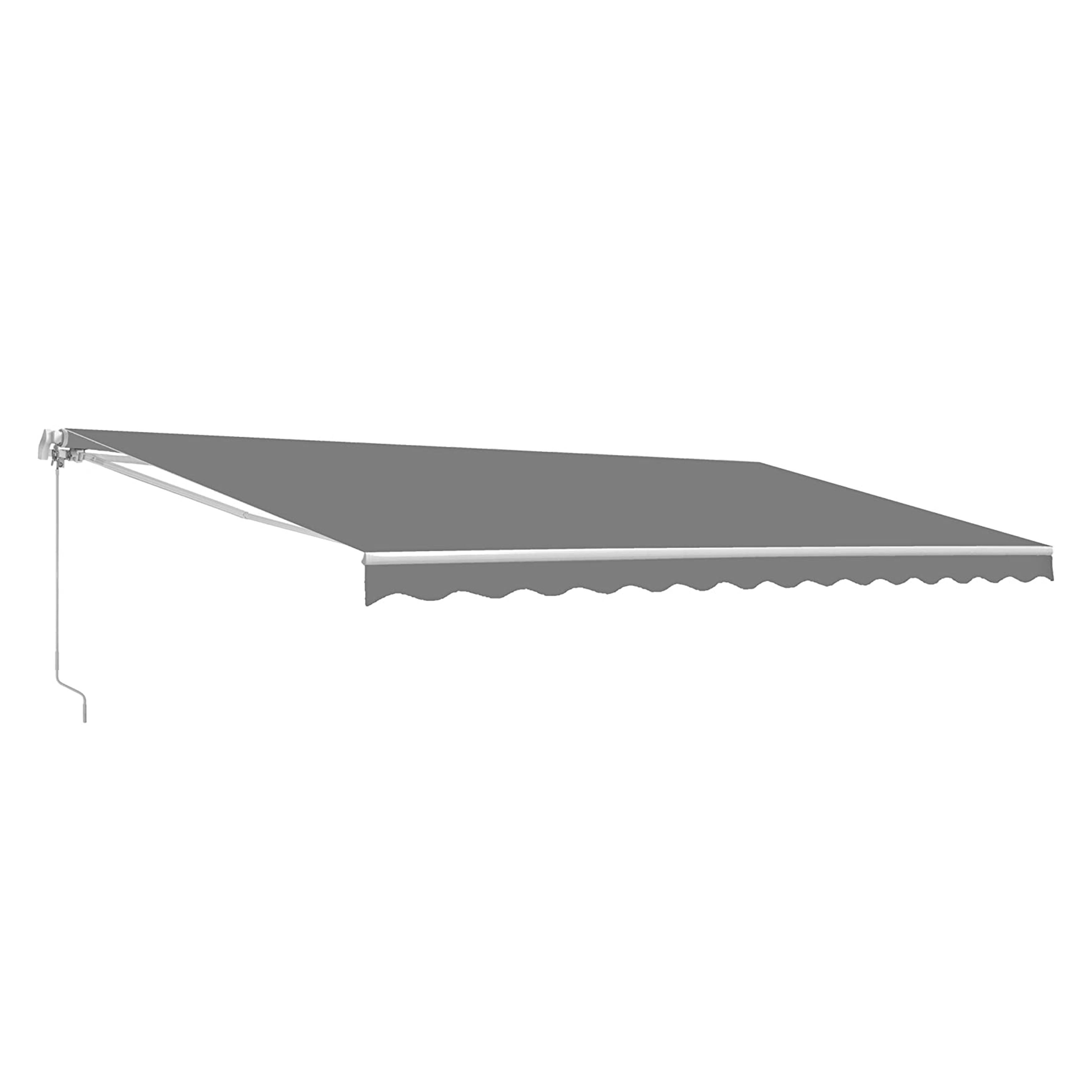 Retractable Patio Deck Awning Motorized 6.5 x 5 ft Grey L802