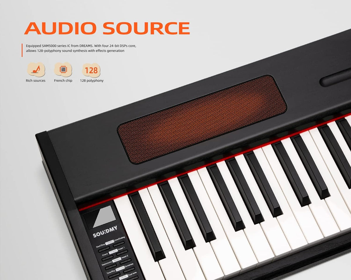 88-Key Semi-Weighted Digital Piano Keyboard with Sustain Pedal and Carry Bag X958