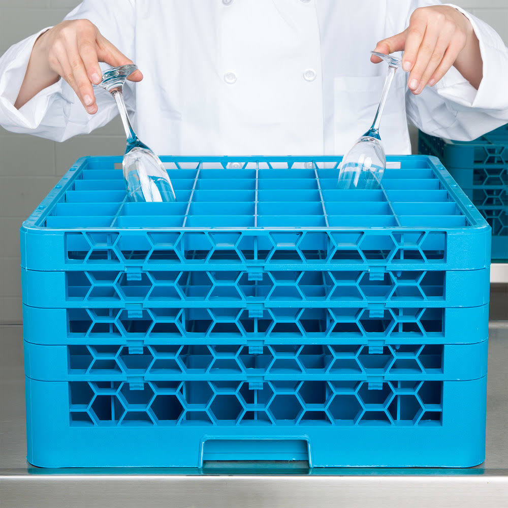 36 Compartment Glass Rack with 4 Extenders H385051
