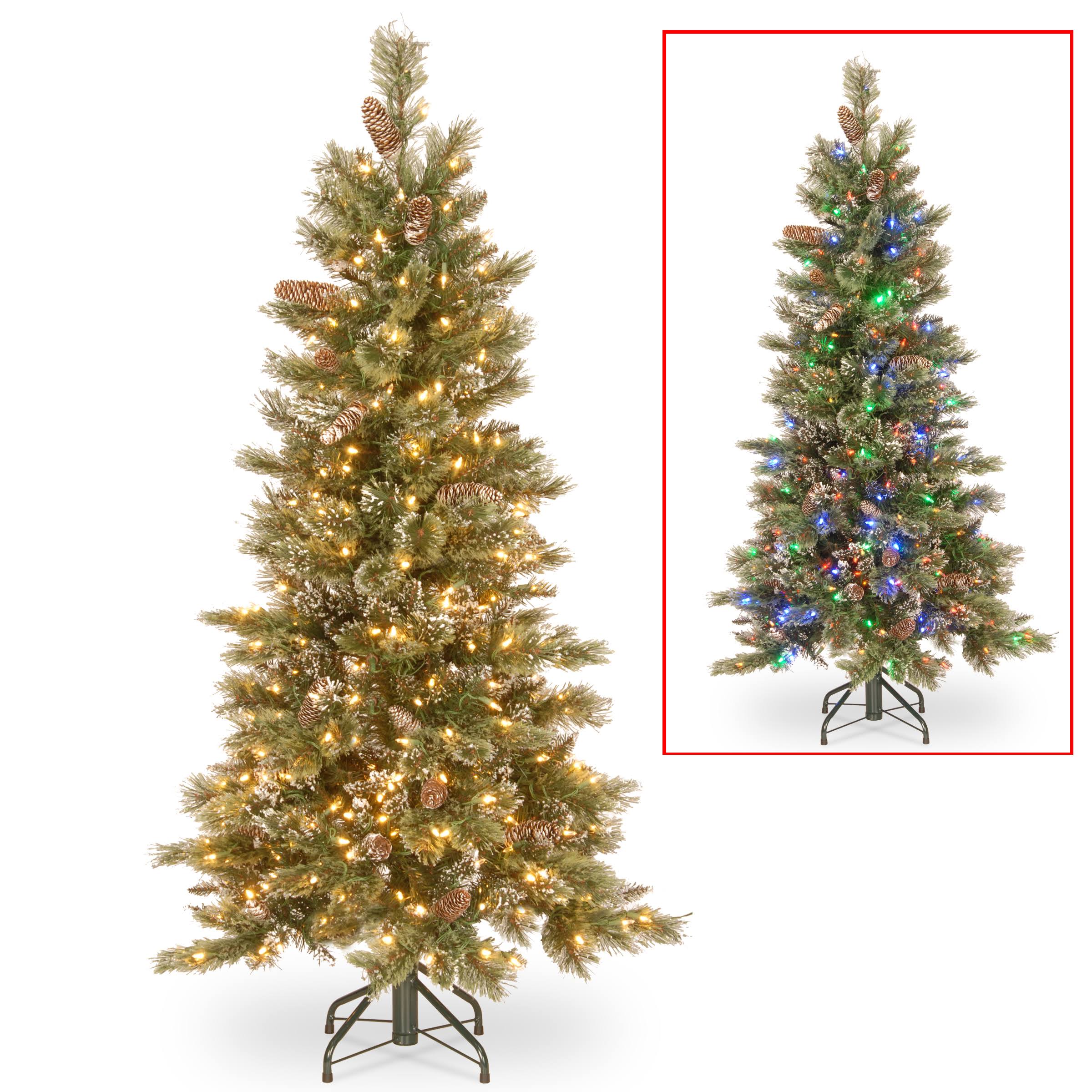 Slim Pine Tree with Dual Color LED Lights D308