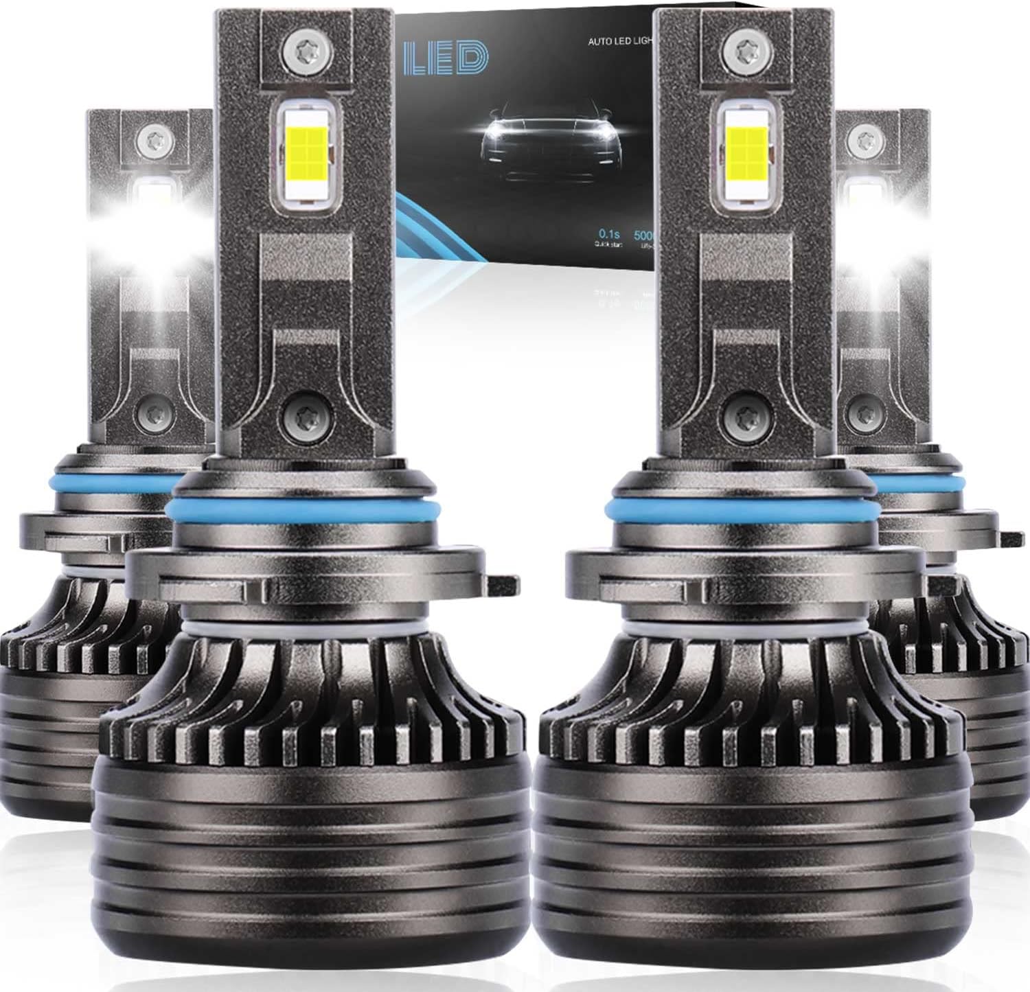 9005 LED Headlight Bulbs Conversion Kit, 6000K Cool White, Pack of 4 P816