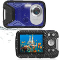 Blue Waterproof Digital Camera 16 MP Underwater Camcorder I836397