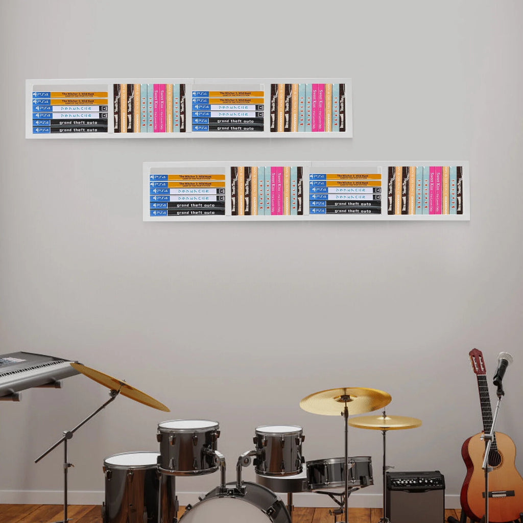 Metal Storage Media Shelf CD DVD Rack Wall Mount V28116