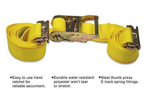 2 x 12 Heavy Duty Yellow Polyester Ratcheting Straps Y91959