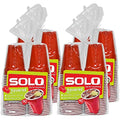 Red Squared Plastic Party Cups, 18 Ounce, 200 Count J6841