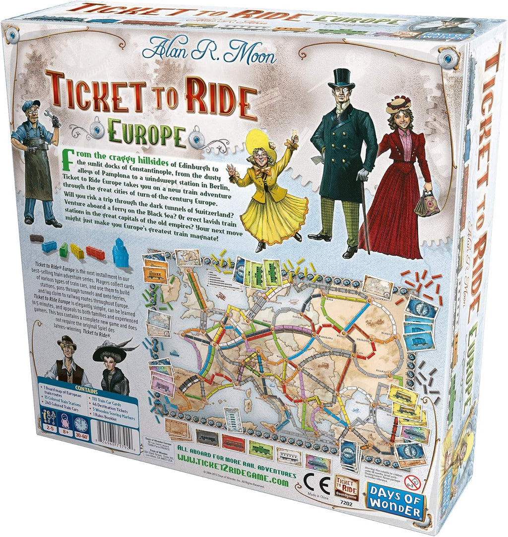 Ticket to Ride Europe Board Game for 2 to 5 players N2455