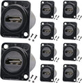 HDMI Panel Mount Coupler, Female to Female 4K Adapter, Bulkhead Extension with Cap, Pack of 2 K945936