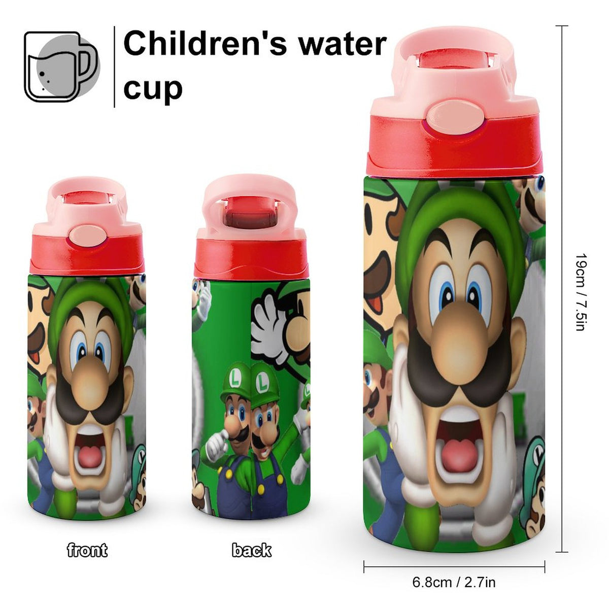 Insulated Stainless Steel Water Bottle with Straw V12400