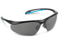 Safety Glasses, Black Frame, Smoke Lens, Qty of 6 K416