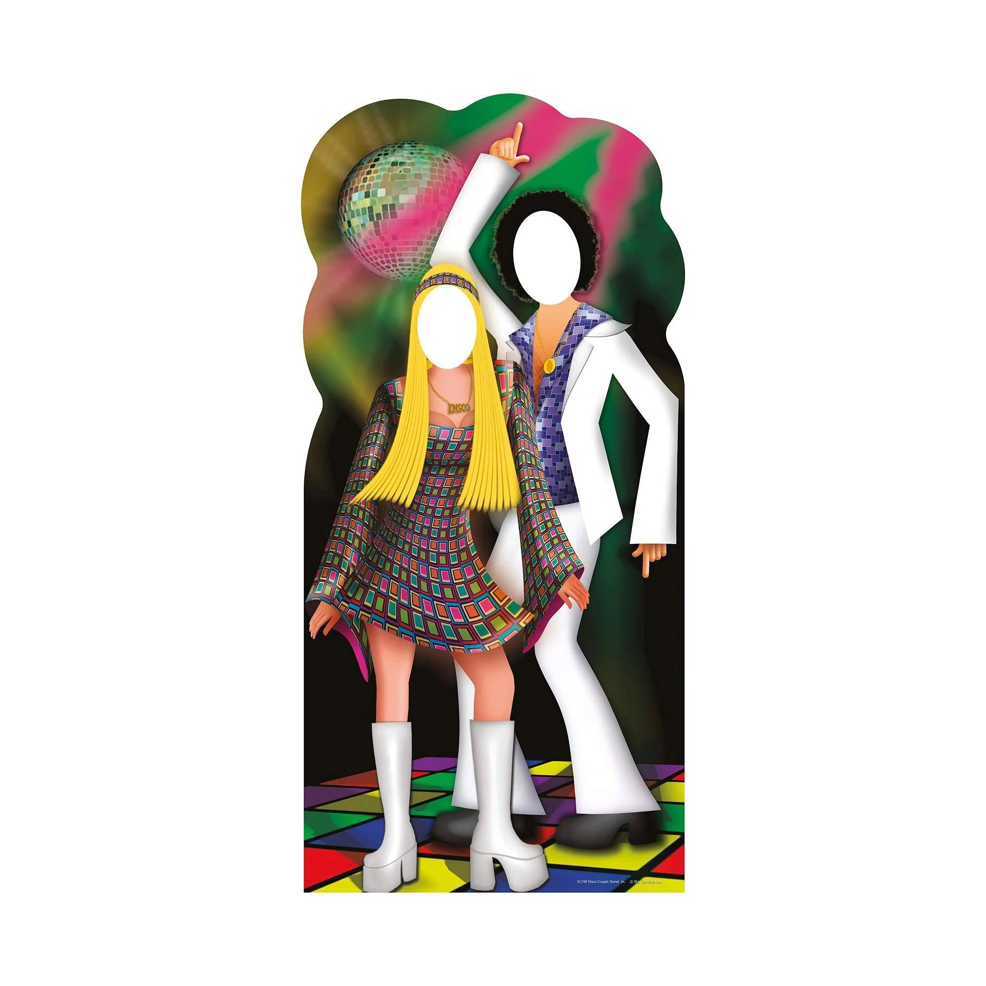 Disco Couple Cardboard Cutout Standup I89578